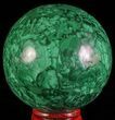 Gorgeous Polished Malachite Sphere - Congo #63742-1